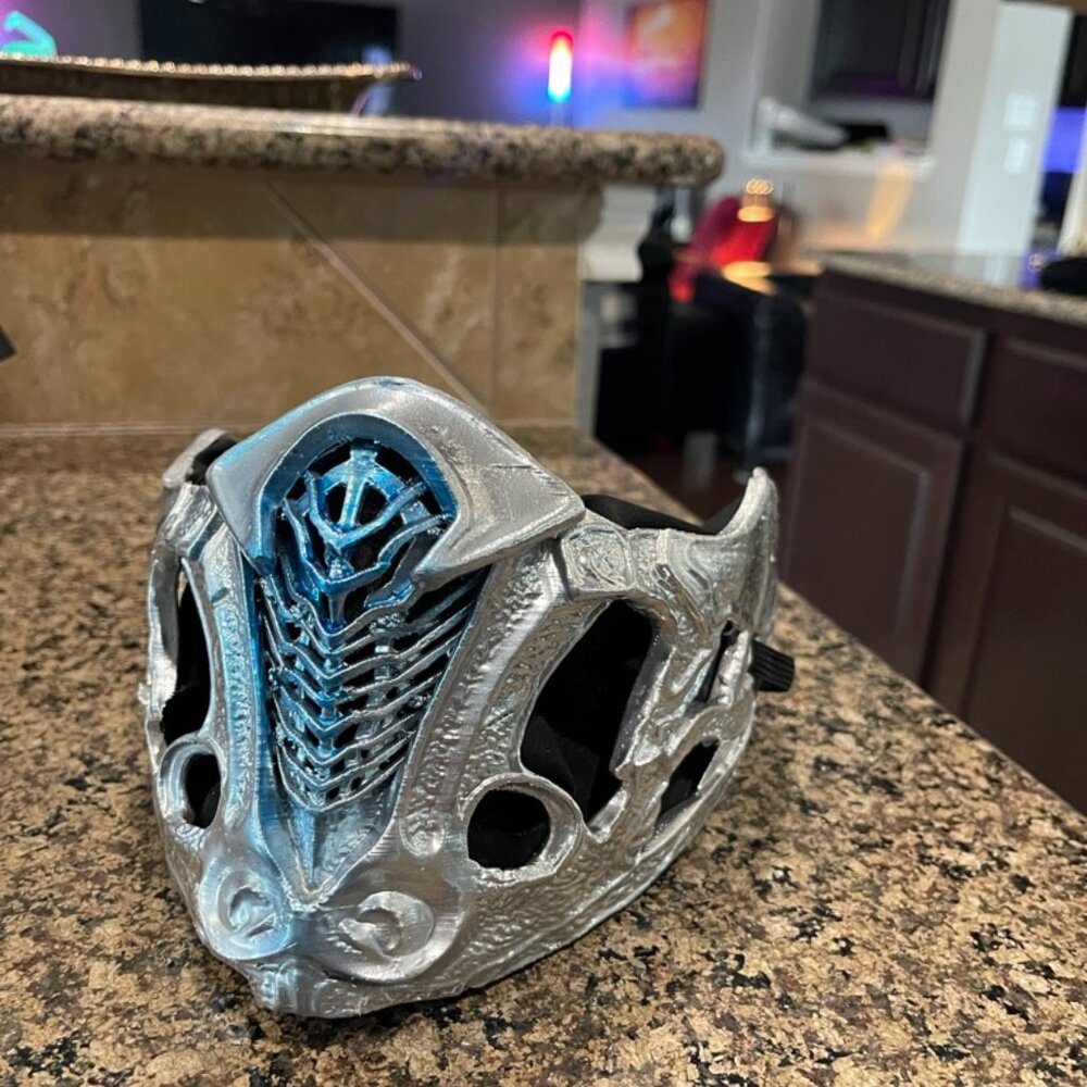 Mortal Kombat SUB ZERO Face Mask Cosplay Motorcycle Ppe Samurai Ninja Mask
